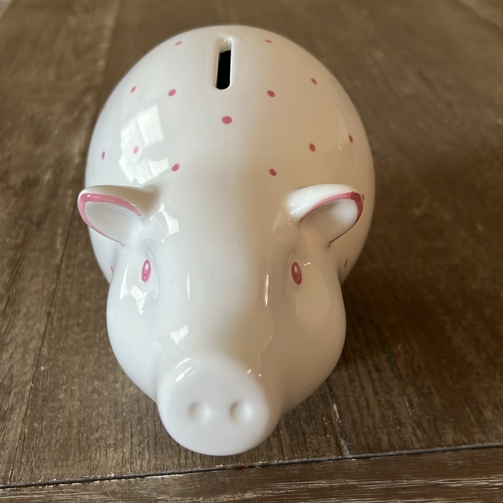 NWB Tiffany & Co. Retired Dot Piggy Bank in Pink - Picture 3 of 11